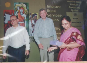 Receiving Memento as Winner of World Bank Competition from Regional Vice President
