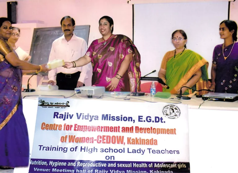 Training of High School Lady Teachers on Adolescent Health